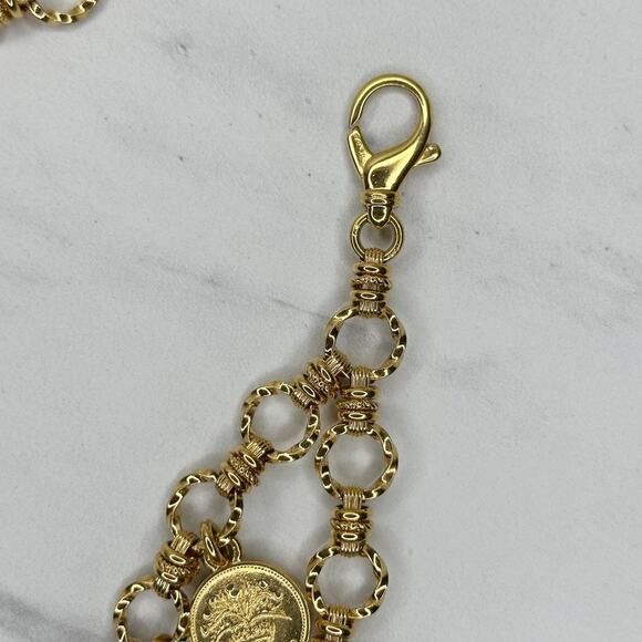 Bijoux Cascio Vintage Coin Charm Gold Tone Chain Belt Small/Medium (S/M) ✨ main image 10